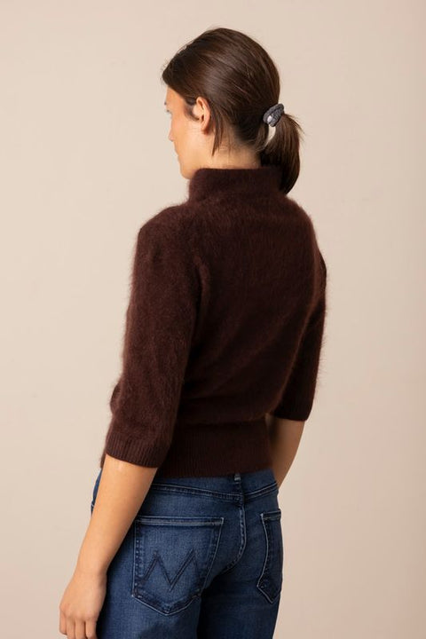 Genser - Fluffy Statement Pullover Dark Chocolate