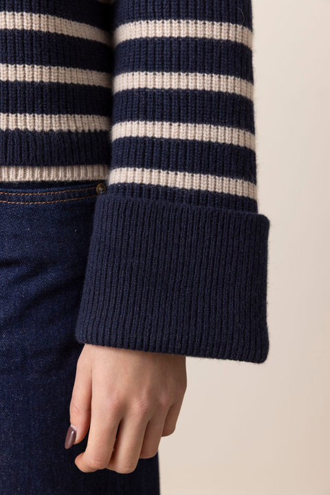Genser - Ilaria Stripe Turtleneck