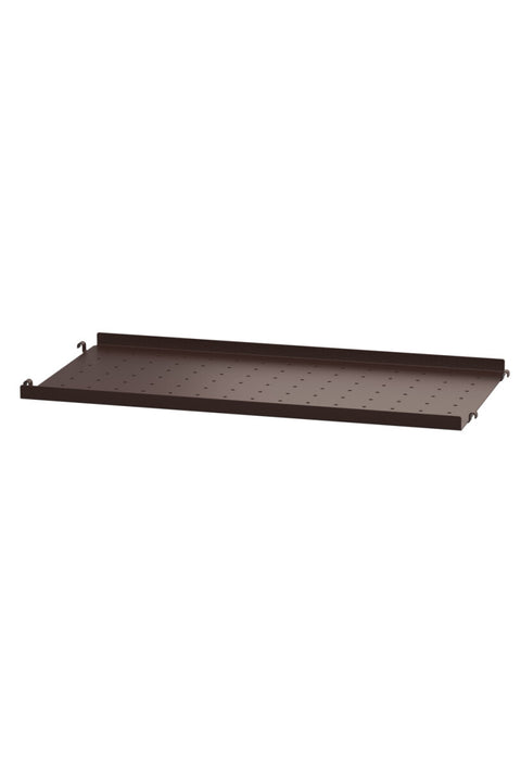 Hylleplate - Metall Lav kant 58x30 Mørkebrun
