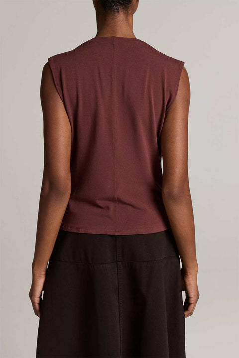 Topp - Draped Cowl Black Rose