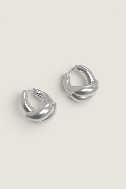 Øreringer - Rose Hoop Small Silver
