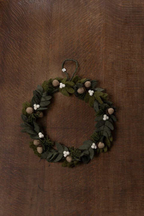 Julepynt - Krans Bær & Eikenøtter