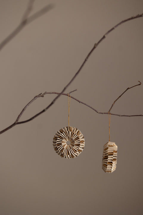 Juletrepynt - Spin 2pk White/Gold