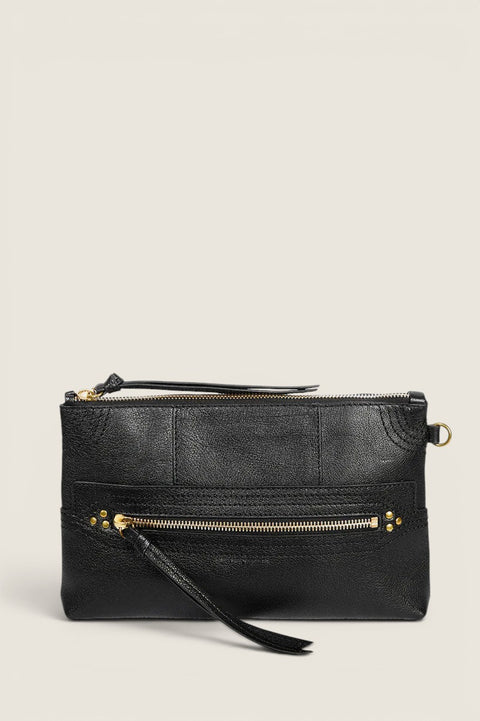 Veske - Lucky Clutch L Buffalo Noir Brass