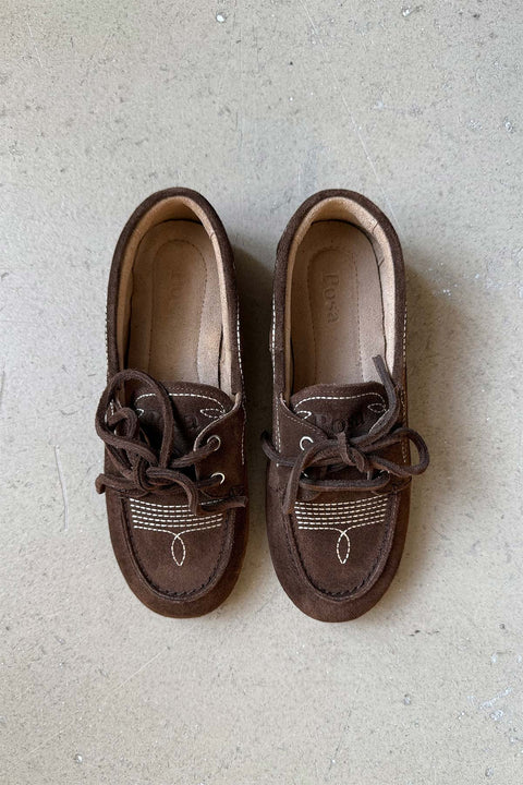 Loafers - Boat Loafer Prairie Suede Dark Brown
