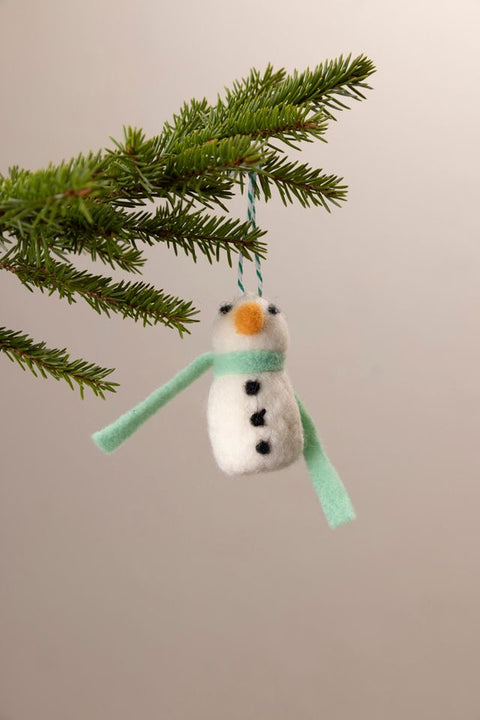 Juletrepynt - Merry & Bright Snowman Mint