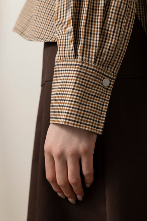 Skjorte - Cropped L/S Shirt Wheatstone Check