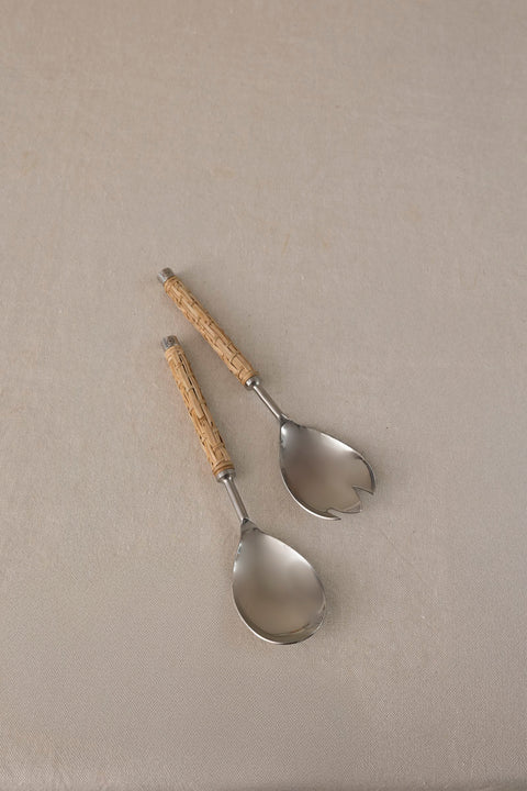 Salatbestikk - Flettet Håndtak