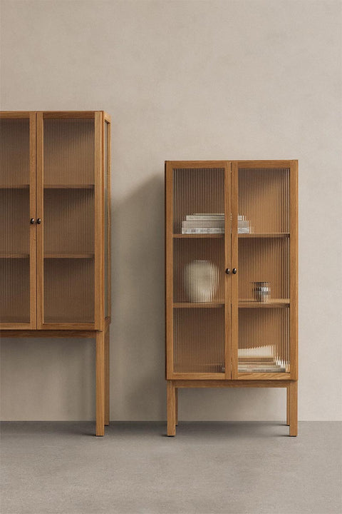 Vitrineskap - Curiosity Cabinet Tall Oak