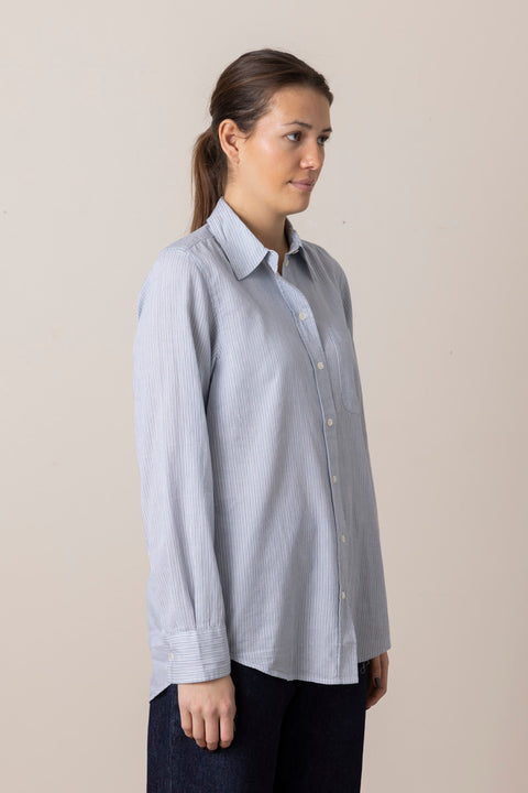 Skjorte - Nico Shirt Tiny Blue Stripe