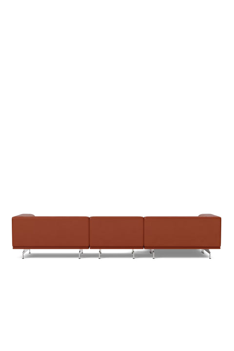 Sofa - Delphi Elements 450A Cera 905 Russet Brown/Børstet Aluminium