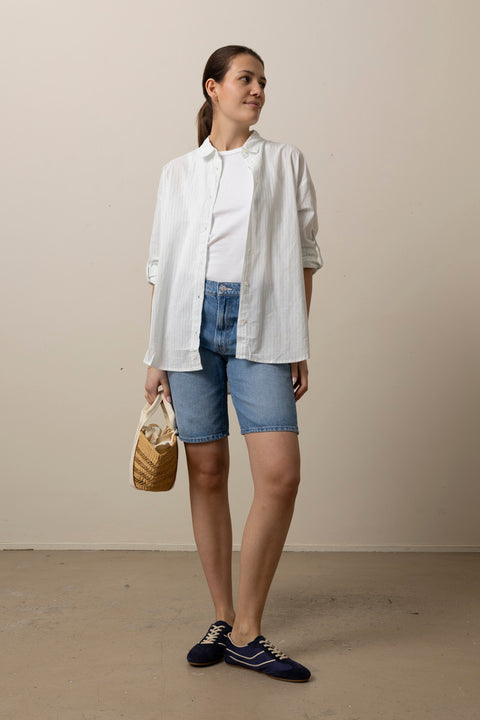 Skjorte - Mist Mix Opal Blue