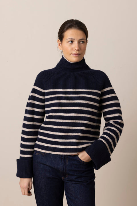 Genser - Ilaria Stripe Turtleneck