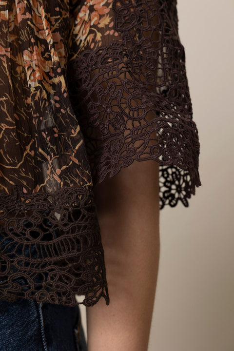 Topp - Luisa Print Brown