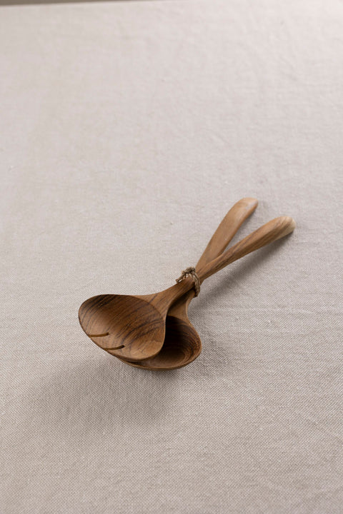 Salatbestikk - Ubehandlet Teak
