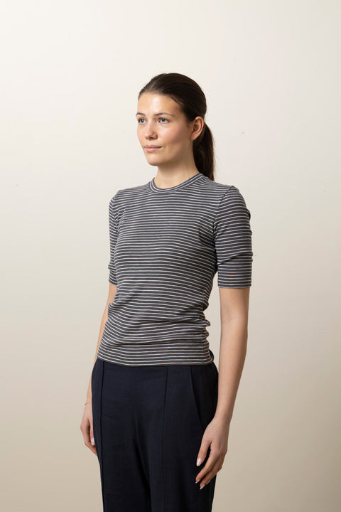 T-skjorte - Striped Elbow SLV Crew Oceana Combo