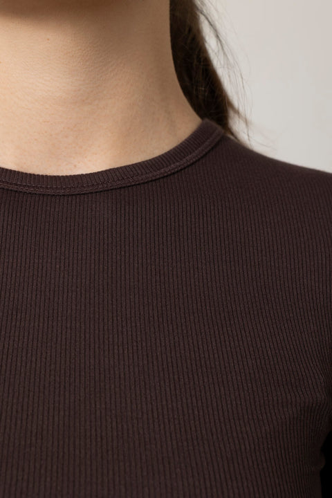 Genser - Longsleeve Fitted Top Espresso