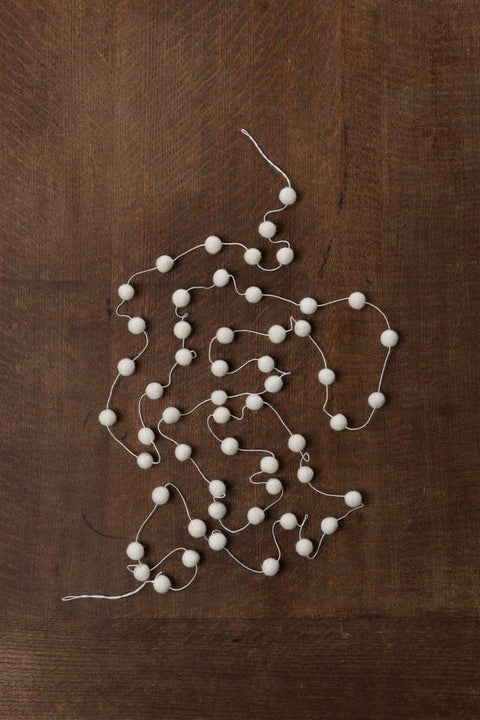 Girlander - Felt Miniballs Hvit