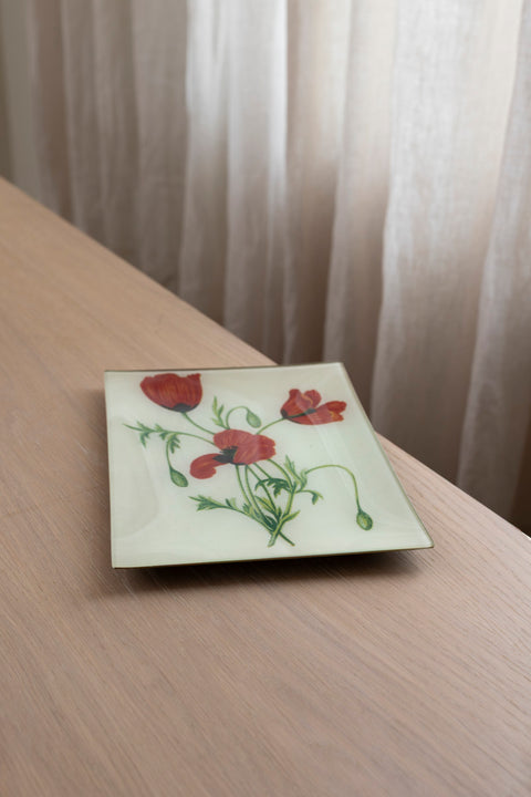 Glassfat - Decoupage Long Prickly-Headed Poppy