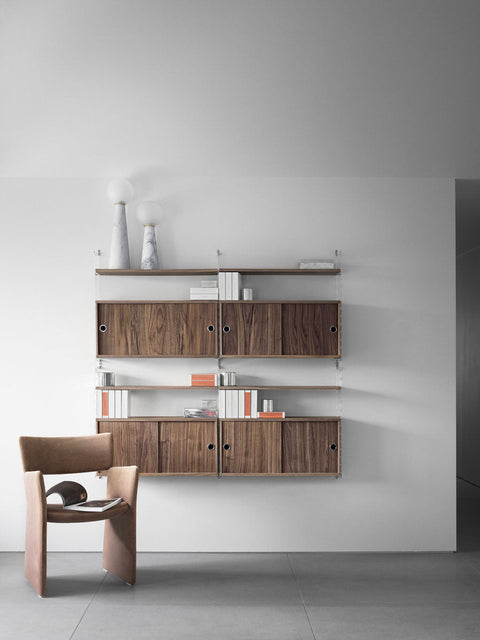 Skap - Skyvedører 78x30x42 Valnøtt