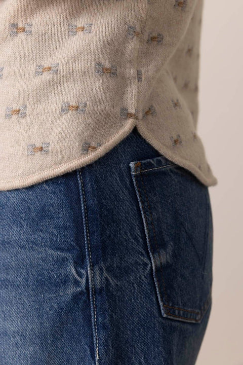 Cardigan - Dylan Tweed Shirt Sandstone Combo