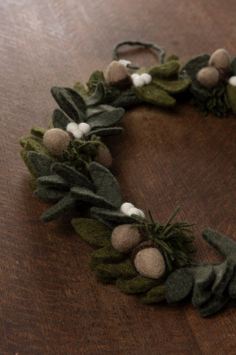 Julepynt - Krans Bær & Eikenøtter