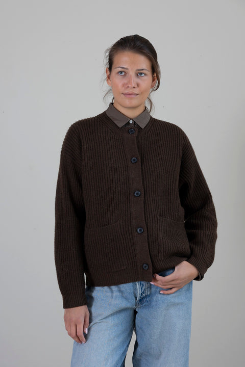 Cardigan - Bine Dark Brown