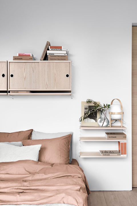 Skap - Skyvedører 78x20x37 Ask