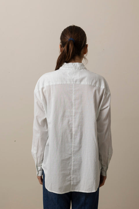 Skjorte - Mist Mix Opal Blue