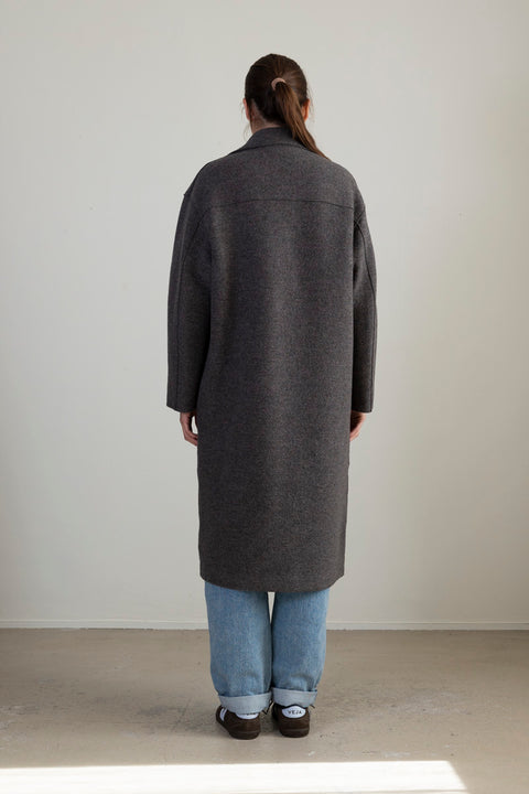 Kåpe - Greatcoat Boiled Wool Brown Grey