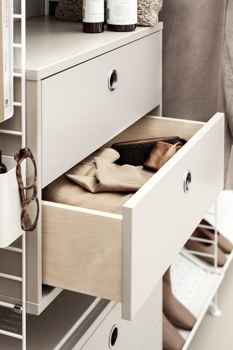 Skuffeseksjon - 2 Skuffer 58x30x42 Beige