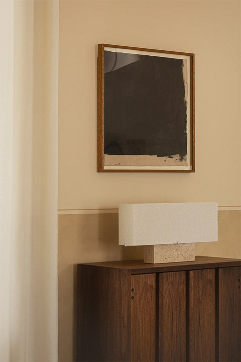 Bordlampe - Nonna H30cm Travertine/Sand