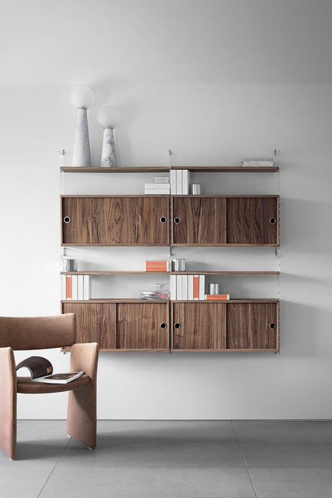Skap - Skyvedører 78x20x37 Valnøtt