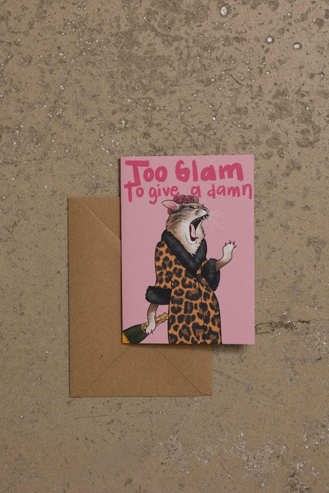 Kort m/Konvolutt - Too glam, A6 10,5x14,8cm