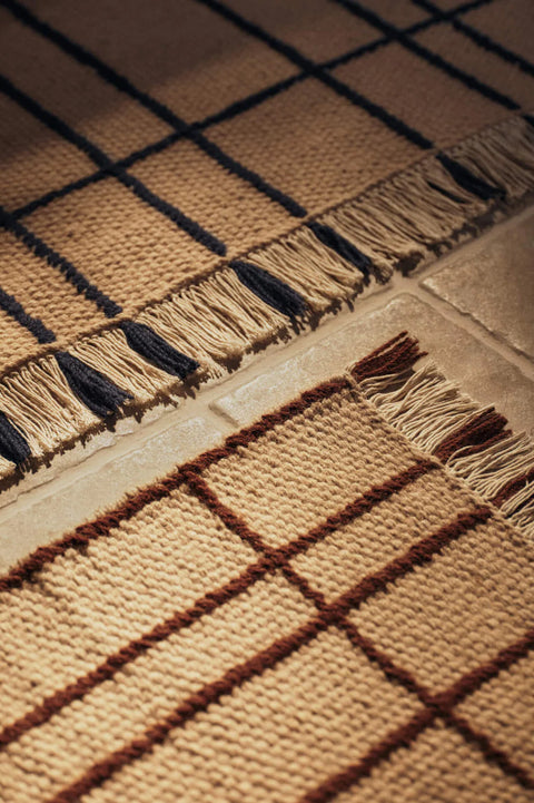 Løper - Sten 80x200cm Parchment/Chestnut