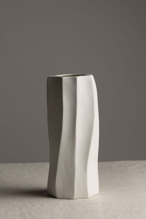 Vase - H31cm Naturhvit