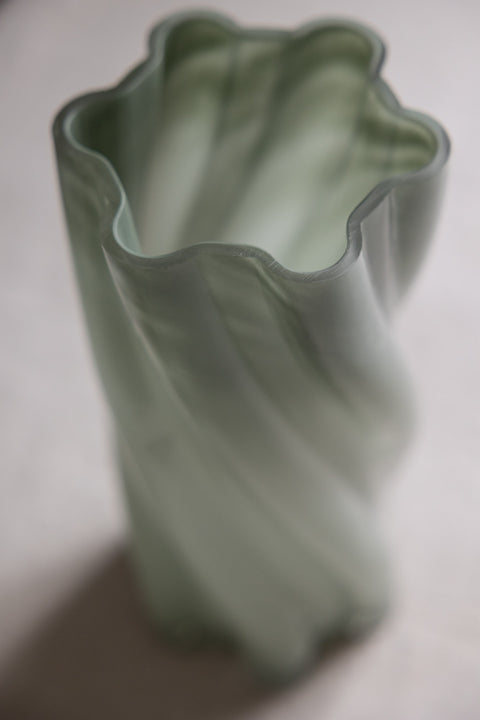 Vase - Glass H29cm Grønn