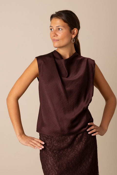 Topp - Draped Cowl NK Fig