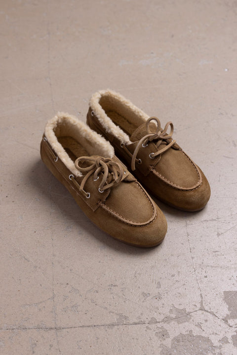Sko - Boat Loafer Sherling Desert Tan