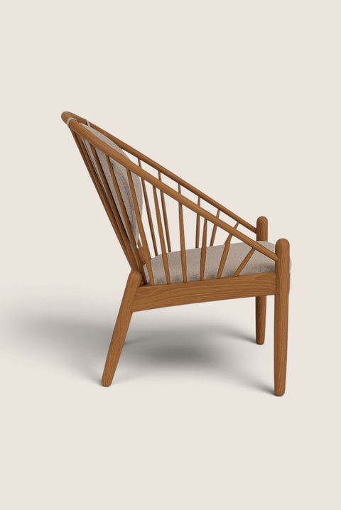 Lenestol - J166 Røkt/Oljet Eik/MLF61 Beige