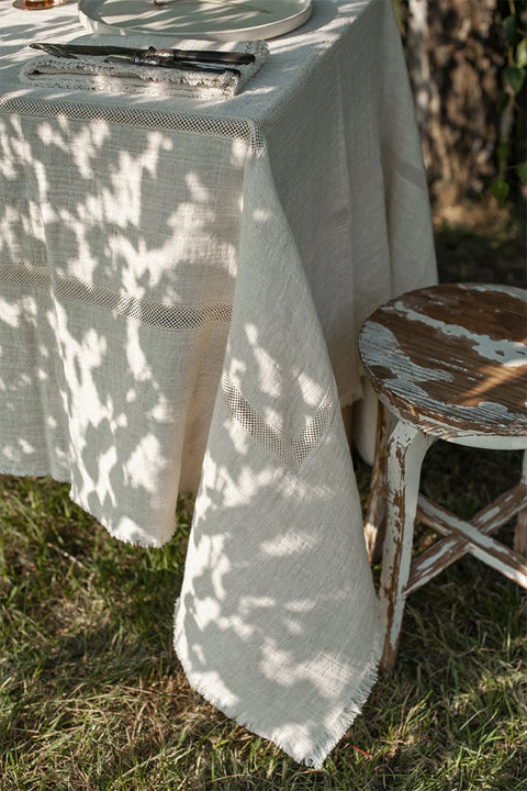 Duk - Net Lace 140x280cm Natural Melange