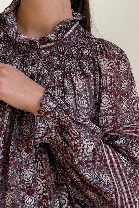 Bluse - Denna Burgundy