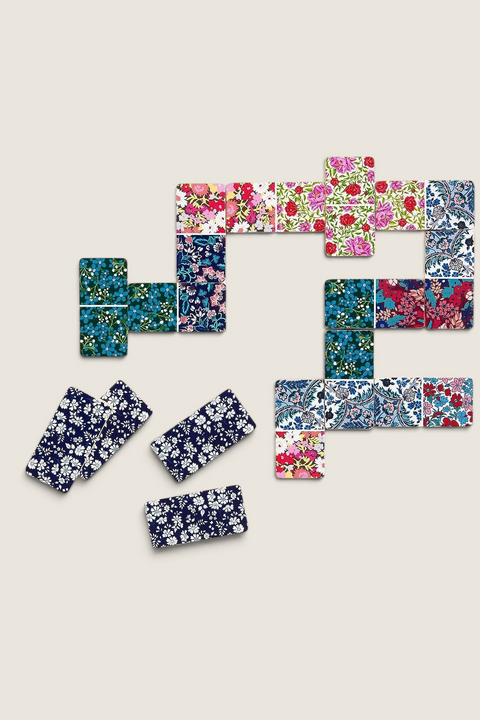 Spill - Floral Wood Domino Set
