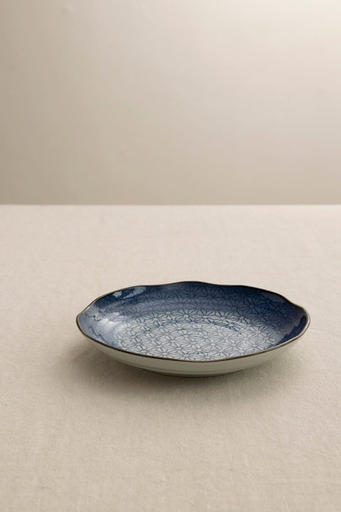 Tallerken - Japansk Keramikk NO5 Bleu