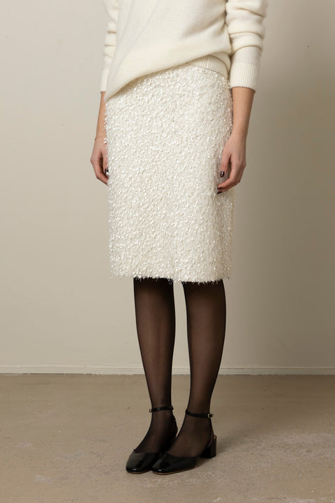 Skjørt - Feathery Fringe Above Knee Skirt