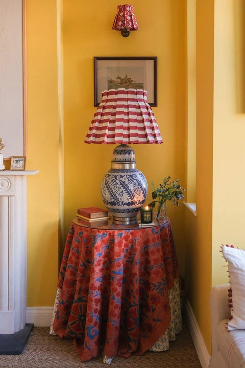 Lampeskjerm - Tangier Dia35cm Red Stripe