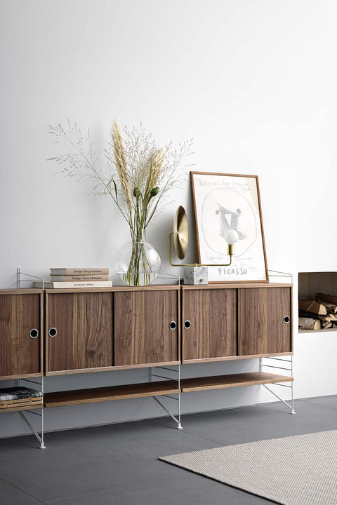 Skap - Skyvedører 78x30x42 Valnøtt