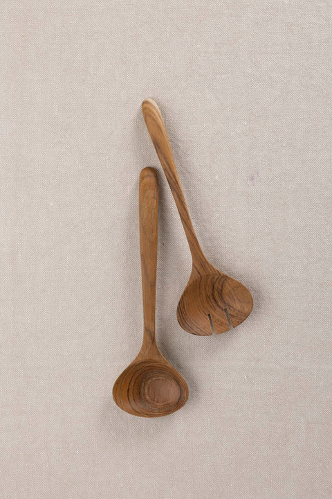 Salatbestikk - Ubehandlet Teak
