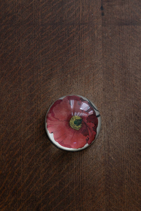 Papirvekt - Decoupage Garden Poppy