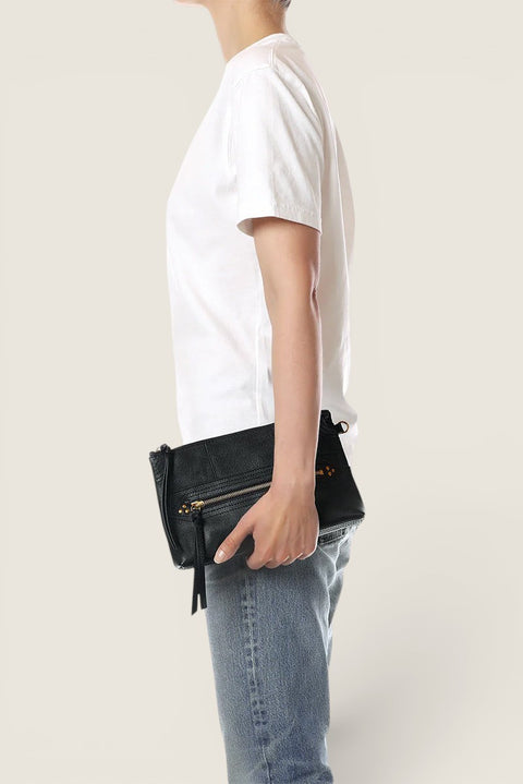 Veske - Lucky Clutch L Buffalo Noir Brass